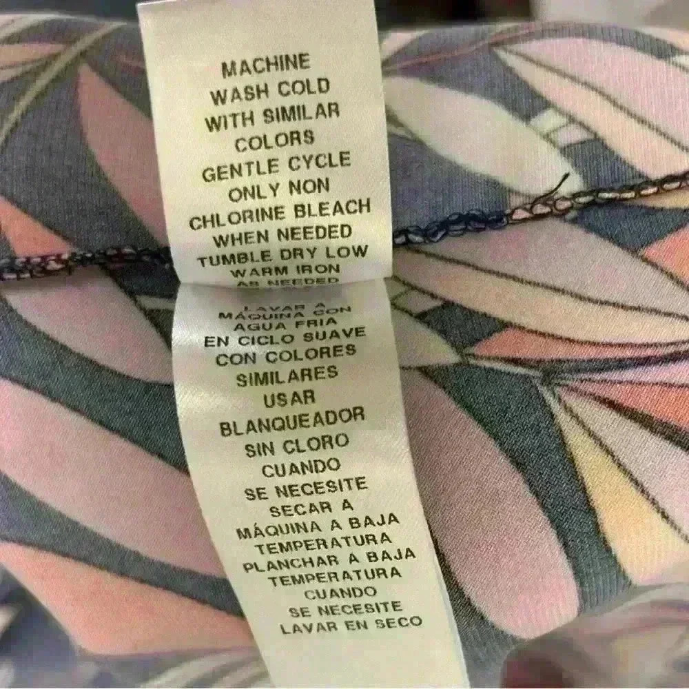 Maggie London Multicolor V Neck Cap Sleeve Wrap Dress Size 6 - Picture 9 of 15